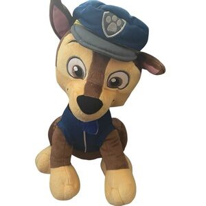 Large Nickelodeon Paw Patrol Chase Stuffed Animal Police Dog Toy
